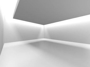 Fütüristik beyaz mimari tasarım arka plan