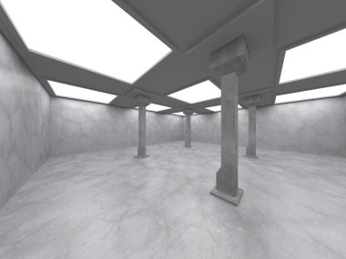 Fütüristik beyaz mimari tasarım arka plan