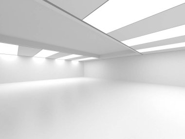 Fütüristik beyaz mimari tasarım arka plan