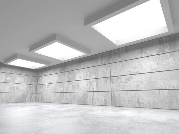 Dark concrete empty room. Modern architecture design — Stock Photo, Image