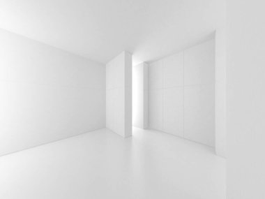 Fütüristik beyaz mimari tasarım arka plan