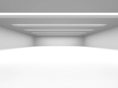 Fütüristik beyaz mimari tasarım arka plan