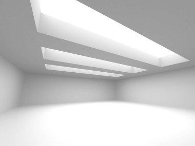 Fütüristik beyaz mimari tasarım arka plan