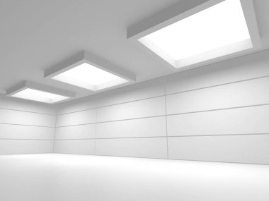 Fütüristik beyaz mimari tasarım arka plan