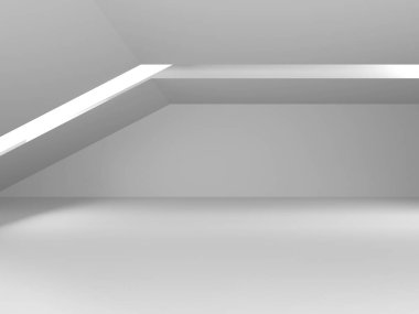 Fütüristik beyaz mimari tasarım arka plan