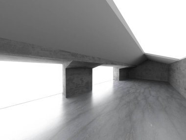 Fütüristik beyaz mimari tasarım arka plan