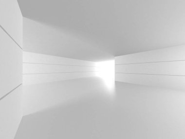 Fütüristik beyaz mimari tasarım arka plan