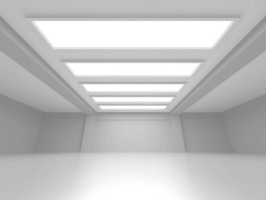 Fütüristik beyaz mimari tasarım arka plan