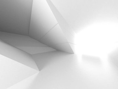 Fütüristik beyaz mimari tasarım arka plan