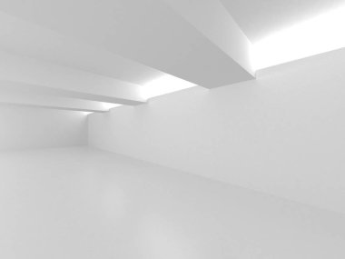 Fütüristik beyaz mimari tasarım arka plan