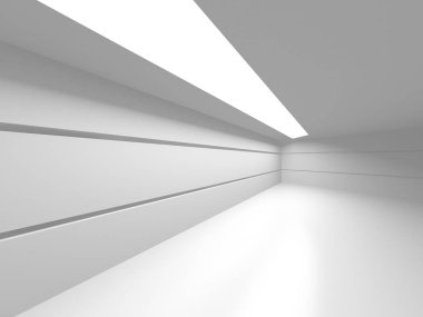 Fütüristik beyaz mimari tasarım arka plan