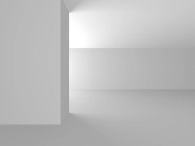 Fütüristik beyaz mimari tasarım arka plan