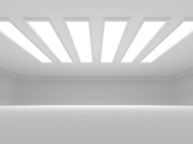 Fütüristik beyaz mimari tasarım arka plan