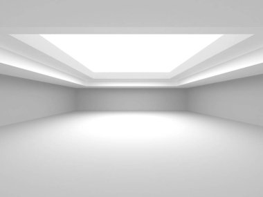 Fütüristik beyaz mimari tasarım arka plan