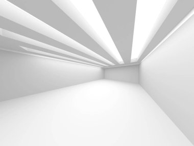 Fütüristik beyaz mimari tasarım arka plan