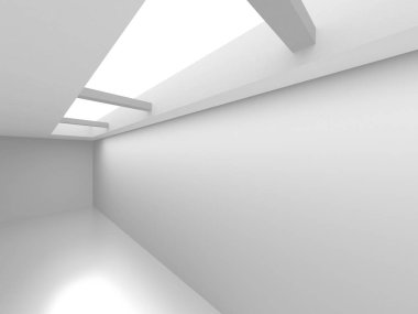 Fütüristik beyaz mimari tasarım arka plan