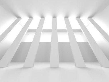 Fütüristik beyaz mimari tasarım arka plan