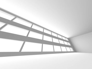 Fütüristik beyaz mimari tasarım arka plan