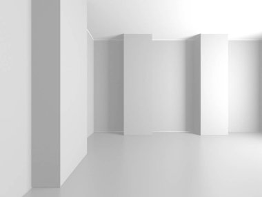 Fütüristik beyaz mimari tasarım arka plan