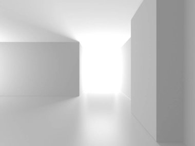 Fütüristik beyaz mimari tasarım arka plan