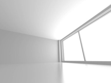 Fütüristik beyaz mimari tasarım arka plan