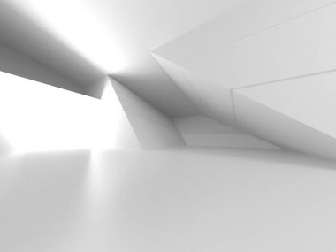 Fütüristik beyaz mimari tasarım arka plan