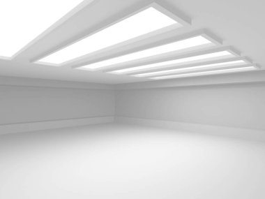 Fütüristik beyaz mimari tasarım arka plan