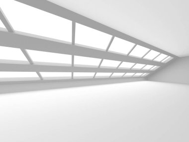 Fütüristik beyaz mimari tasarım arka plan