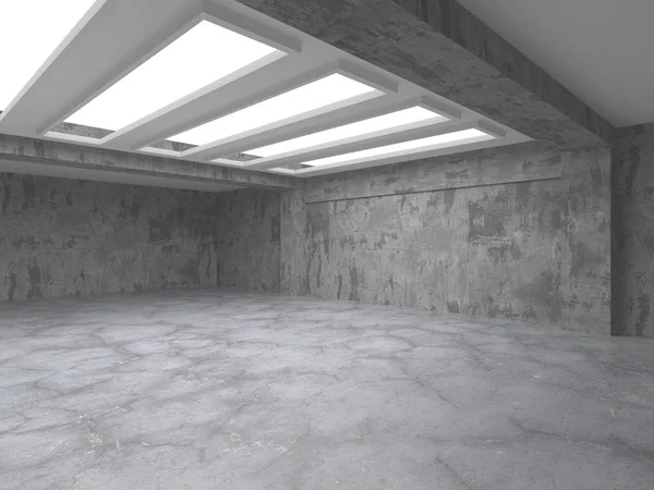 Mörka konkreta tomt rum. Modern arkitektur och design — Stockfoto