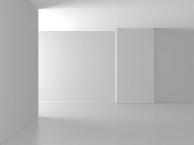 Fütüristik beyaz mimari tasarım arka plan