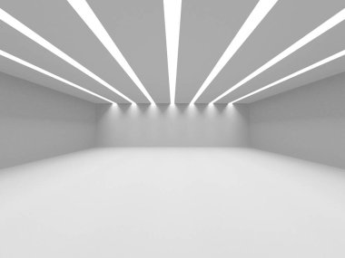 Fütüristik beyaz mimari tasarım arka plan