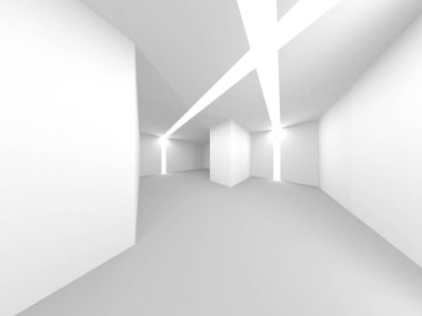 Fütüristik beyaz mimari tasarım arka plan