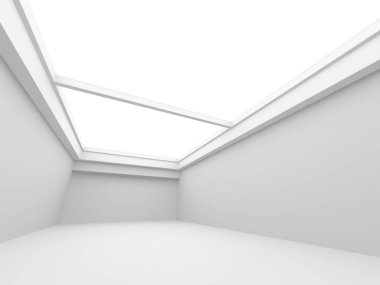 Fütüristik beyaz mimari tasarım arka plan