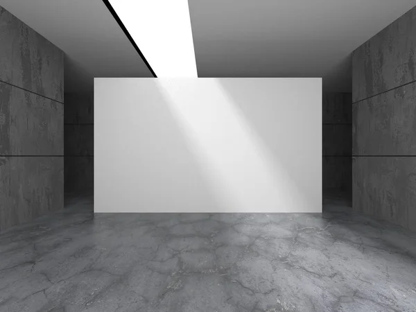 Dark concrete empty room. Modern architecture design — Stock Photo, Image