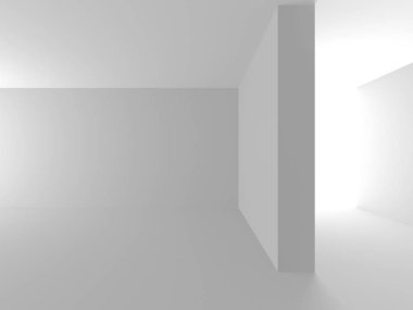 Fütüristik beyaz mimari tasarım arka plan