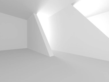 Fütüristik beyaz mimari tasarım arka plan