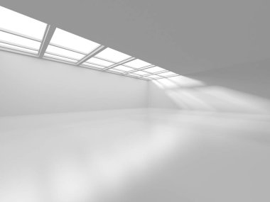 Fütüristik beyaz mimari tasarım arka plan