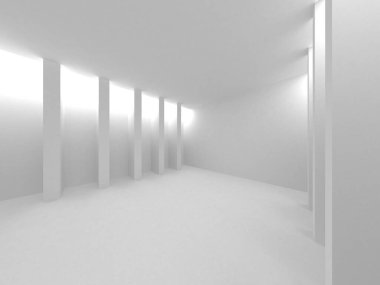 Fütüristik beyaz mimari tasarım arka plan