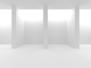 Fütüristik beyaz mimari tasarım arka plan