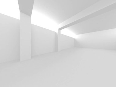 Fütüristik beyaz mimari tasarım arka plan