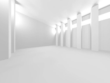 Fütüristik beyaz mimari tasarım arka plan