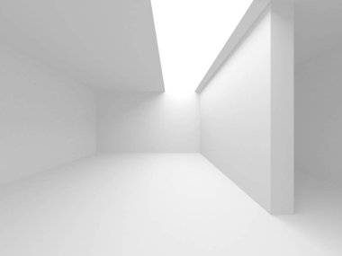 Fütüristik beyaz mimari tasarım arka plan