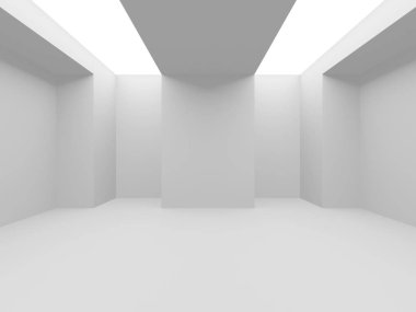 Fütüristik beyaz mimari tasarım arka plan