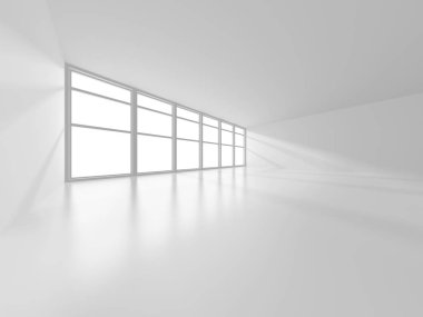 Fütüristik beyaz mimari tasarım arka plan