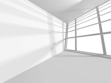 Fütüristik beyaz mimari tasarım arka plan