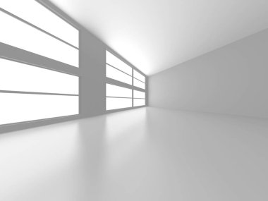 Fütüristik beyaz mimari tasarım arka plan