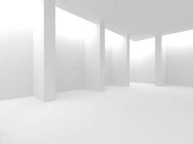 Fütüristik beyaz mimari tasarım arka plan