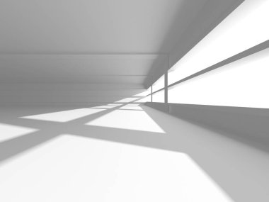 Fütüristik beyaz mimari tasarım arka plan