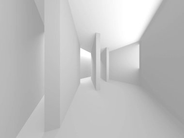 Fütüristik beyaz mimari tasarım arka plan