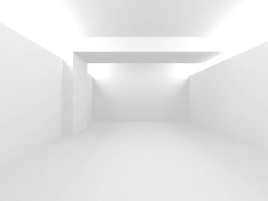 Fütüristik beyaz mimari tasarım arka plan